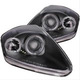 ANZO 2000-2005 Mitsubishi Eclipse Projector Headlights w/ Halo Black thumbnail 1