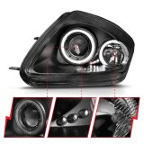 ANZO 2000-2005 Mitsubishi Eclipse Projector Headlights w/ Halo Black thumbnail 8