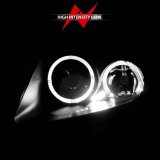 ANZO 2000-2005 Mitsubishi Eclipse Projector Headlights w/ Halo Black thumbnail 9