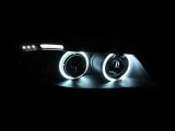 ANZO 2006-2008 BMW 3 Series E90-E91 Projector Headlights w/ Halo w/ LED Bar Black (CCFL) thumbnail 2