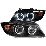 ANZO 2006-2008 BMW 3 Series E90-E91 Projector Headlights w/ Halo w/ LED Bar Black (CCFL) thumbnail 4