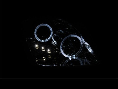 ANZO 1997-2001 Honda Prelude Projector Headlights w/ Halo Chrome w/ LED thumbnail 2