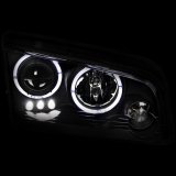 ANZO 2006-2010 Dodge Charger Projector Headlights w/ Halo Black thumbnail 7