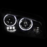 ANZO 2006-2010 Dodge Charger Projector Headlights w/ Halo Black thumbnail 8