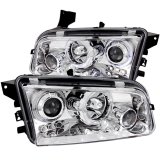 ANZO 2006-2010 Dodge Charger Projector Headlights w/ Halo Chrome thumbnail 5