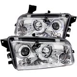 ANZO 2006-2010 Dodge Charger Projector Headlights w/ Halo Chrome thumbnail 6