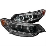 ANZO 2009-2012 Acura TSX Projector Headlights w/ Halo Black (CCFL) (HID Compatible) thumbnail 1