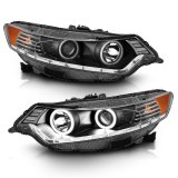 ANZO 2009-2012 Acura TSX Projector Headlights w/ Halo Black (CCFL) (HID Compatible) thumbnail 6