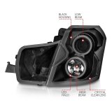 ANZO 2003-2007 Cadillac CTS Projector Headlights w/ Halo Black (CCFL) thumbnail 9