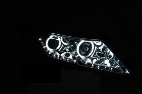 ANZO 2011-2013 Kia Optima Projector Headlights w/ Halo Chrome (CCFL) thumbnail 1