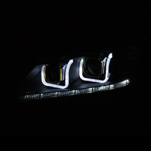ANZO 2013-2015 Honda Accord (4dr ONLY) Projector Headlights w/ U-Bar Black thumbnail 3