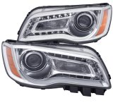 ANZO 2011-2014 Chrysler 300 Projector Headlights w/ Plank Style Design Chrome thumbnail 6