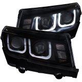 ANZO 2014-2015 Chevrolet Camaro Projector Headlights w/ U-Bar Black thumbnail 5