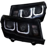 ANZO 2014-2015 Chevrolet Camaro Projector Headlights w/ U-Bar Black thumbnail 6