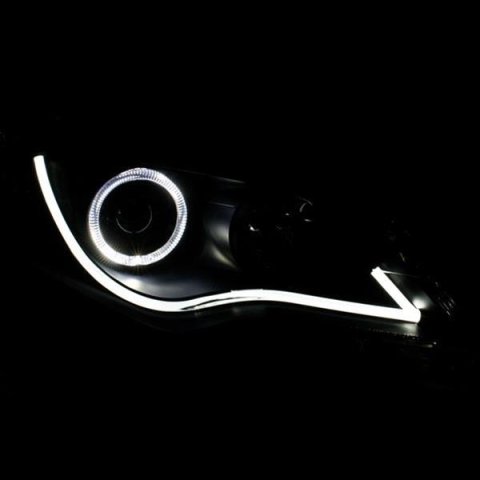 ANZO 2012-2013 Toyota Camry Projector Headlights w/ Halo Black thumbnail 3