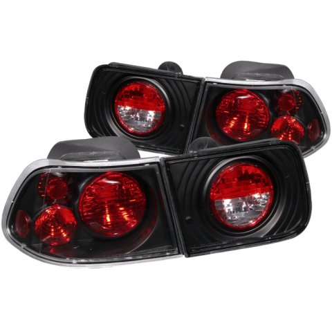 ANZO 1996-2000 Honda Civic Coupe Taillights Black thumbnail 3