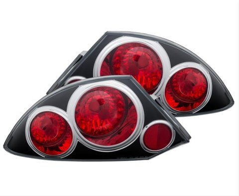 ANZO 2000-2005 Mitsubishi Eclipse Taillights Black thumbnail 2