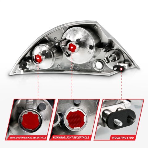 ANZO 2000-2005 Mitsubishi Eclipse Taillights Black thumbnail 8
