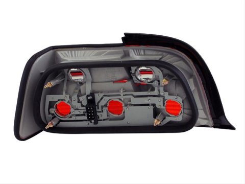 ANZO 1992-1998 BMW 3 Series E36 Coupe/Convertible Taillights Red/Clear thumbnail 2