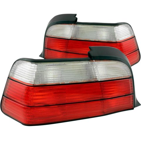ANZO 1992-1998 BMW 3 Series E36 Coupe/Convertible Taillights Red/Clear thumbnail 3