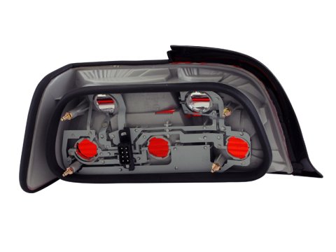 ANZO 1992-1998 BMW 3 Series E36 Coupe/Convertible Taillights Red/Clear thumbnail 7