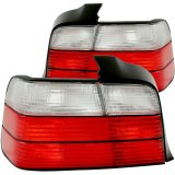ANZO 1992-1998 BMW 3 Series E36 Sedan Taillights Red/Clear thumbnail 3