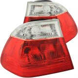 ANZO 1999-2001 BMW 3 Series E46 Taillights Red/Clear thumbnail 1