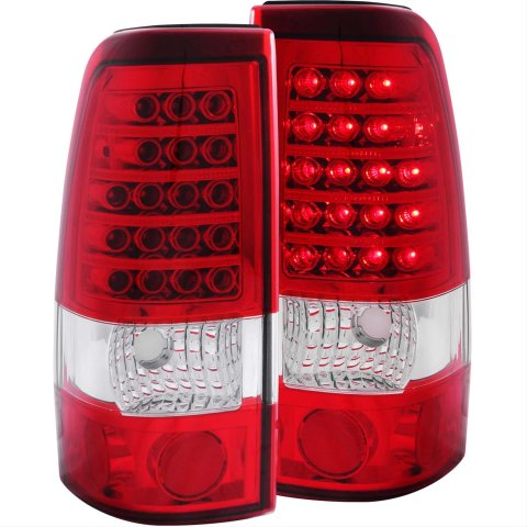 ANZO 1999-2007 Chevrolet Silverado 1500 LED Taillights Red/Clear thumbnail 1