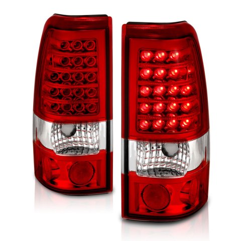 ANZO 1999-2007 Chevrolet Silverado 1500 LED Taillights Red/Clear thumbnail 4