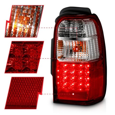 ANZO 2001-2002 Toyota 4 Runner LED Taillights Red/Clear thumbnail 8