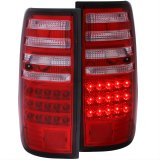 ANZO 1991-1997 Toyota Land Cruiser Fj LED Taillights Red/Clear thumbnail 1