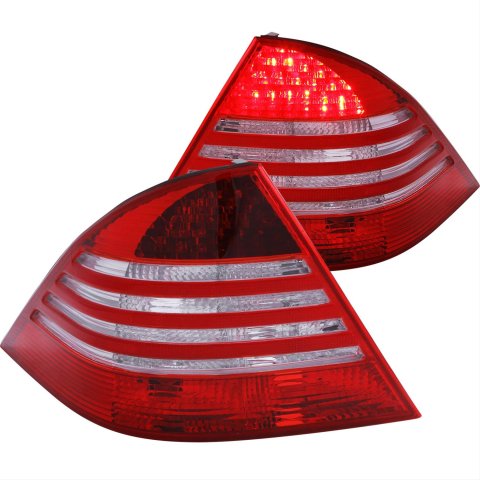 ANZO 2000-2005 Mercedes Benz S Class W220 LED Taillights Red/Clear thumbnail 1