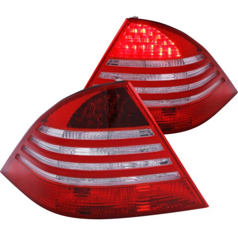 ANZO 2000-2005 Mercedes Benz S Class W220 LED Taillights Red/Clear thumbnail 4