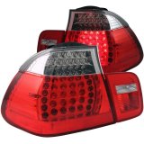 ANZO 2002-2005 BMW 3 Series E46 LED Taillights Red/Clear thumbnail 5