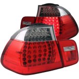 ANZO 2002-2005 BMW 3 Series E46 LED Taillights Red/Clear thumbnail 6