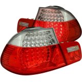 ANZO 2000-2003 BMW 3 Series E46 LED Taillights Red/Clear thumbnail 3