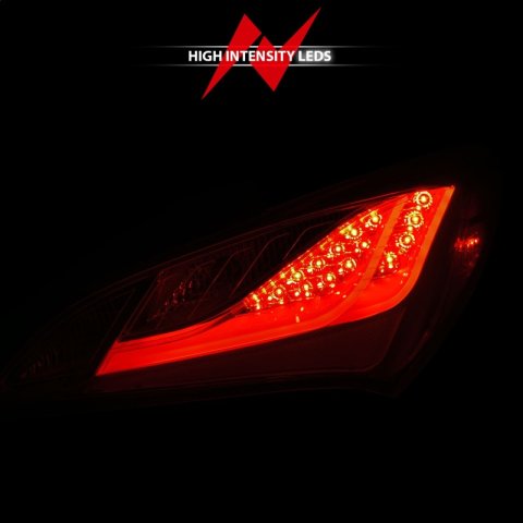 ANZO 2010-2013 Hyundai Genesis LED Taillights Red/Clear thumbnail 8