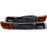 ANZO 1999-2006 GMC Sierra 1500 Euro Parking Lights Black w/ Amber Reflector thumbnail 5