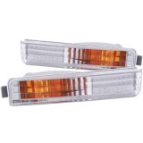 ANZO 1990-1991 Honda Accord Euro Parking Lights Chrome w/ Amber Reflector thumbnail 1