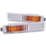 ANZO 1990-1991 Honda Accord Euro Parking Lights Chrome w/ Amber Reflector thumbnail 3