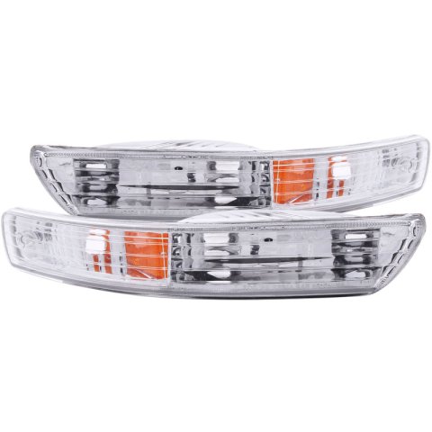 ANZO 1998-2001 Acura Integra Euro Parking Lights Chrome w/ Amber Reflector thumbnail 2