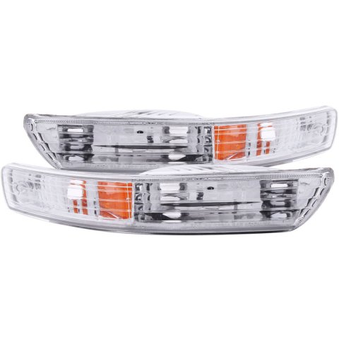 ANZO 1998-2001 Acura Integra Euro Parking Lights Chrome w/ Amber Reflector thumbnail 3
