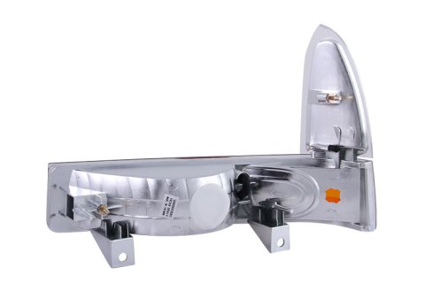 ANZO 2000-2004 Ford Excursion Euro Parking Lights Chrome w/ Amber Reflector thumbnail 7