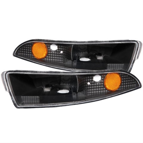 ANZO 1993-2002 Chevrolet Camaro Euro Parking Lights Black w/ Amber Reflector thumbnail 1