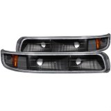 ANZO 1999-2002 Chevrolet Silverado 1500 Euro Parking Lights Black w/ Amber Reflector thumbnail 1