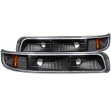 ANZO 1999-2002 Chevrolet Silverado 1500 Euro Parking Lights Black w/ Amber Reflector thumbnail 4