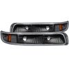 ANZO 1999-2002 Chevrolet Silverado 1500 Euro Parking Lights Black w/ Amber Reflector thumbnail 8