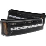 ANZO 2003-2006 Chevrolet Silverado 1500 LED Parking Lights Black w/ Amber Reflector thumbnail 1