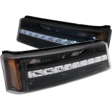 ANZO 2003-2006 Chevrolet Silverado 1500 LED Parking Lights Black w/ Amber Reflector thumbnail 5
