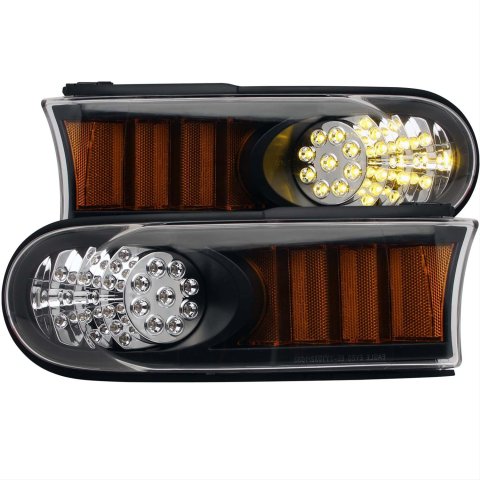ANZO 2007-2013 Toyota Fj Cruiser LED Parking Lights Black w/ Amber Reflector thumbnail 1